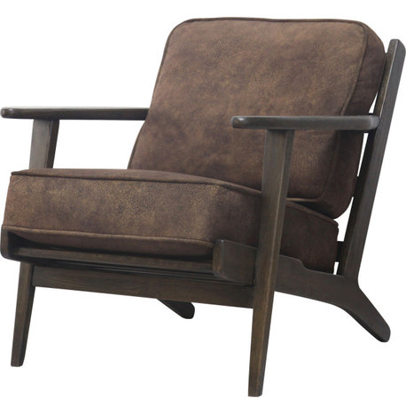 Albert Fabric Accent Chair - Mocha Hide