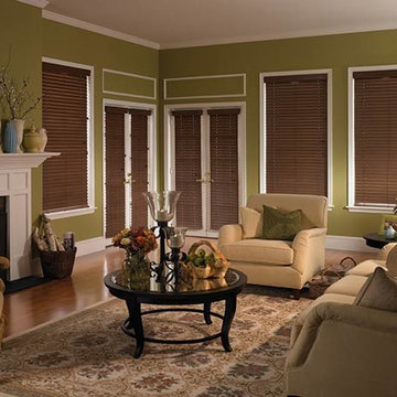Typical Horizontal Blinds Faux and Wood Installed
