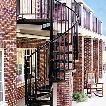 Outdoor Aluminum Spiral Stairs