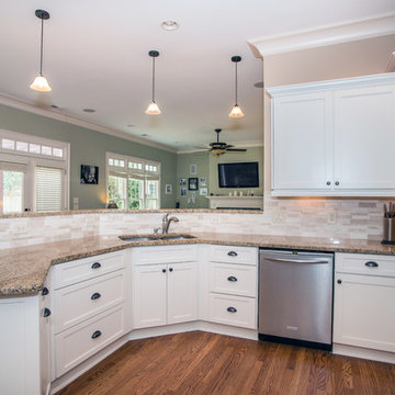 Atlanta Shaker style kitchen update: from Cherry to Off-white