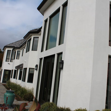 6 inch Angle Face/Flat Face Gutters with smooth Downspouts in Pacific Palisades