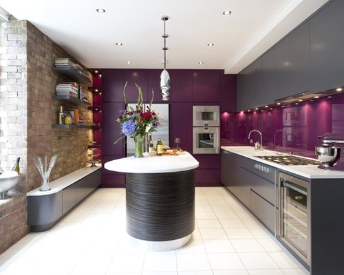 Best Purple Kitchen Design Ideas & Remodel Pictures | Houzz Purple Kitchen Photos