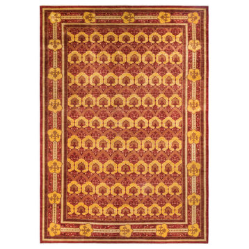 Arts and Crafts, One-of-a-Kind Hand-Knotted Area Rug Red, 12'2"x17'5"