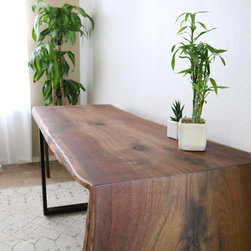 Live Edge Waterfall Desk - Desks And Hutches