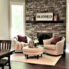 Furniture arrangement w/fireplace
