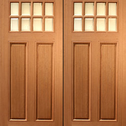 72" x 80" (6'-0" x 6'-8") Mahogany Double Exterior Door, Arch 4 Lite - Front Doors