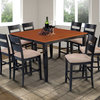 Sunderland Counter 9 Piece Dining Set with 18" Butterfly Leaf, Black and Cherry