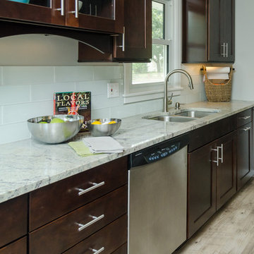 Snow White 4x12 Glass Subway Tile Backsplash