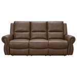 Abbyson Living - Warren Top Grain Leather Reclining Sofa, Camel - Re-imagine comfort in your living room with this Abbyson Reclining Sofa. Refine your living room with the sophisticated Warren Reclining Sofa. Made with a durable kiln-dried hardwood frame and covered in a rich upholstery with a brown nailhead trim, this gorgeous chair is built for an enduring style and comfort that you will enjoy for years.