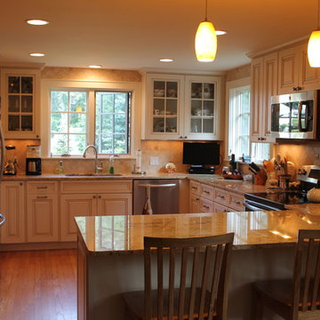 Kitchen Redo small rooms to large Tuscan open concept kitchen.