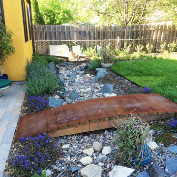 Longfellow Patio, Rain Garden & Dry River Bed