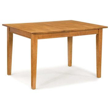 Traditional Dining Table, Lightly Tapered Legs With Expandable Rectangular Top