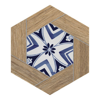 Gador Hex Porcelain Floor and Wall Tile Sample - Contemporary - Wall