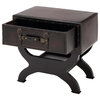 Urban Designs Olde London Leather Suitcase Accent and End Table