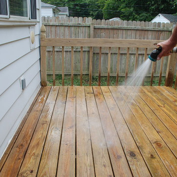 Pressure Treated Deck Stain Project Start to Finish