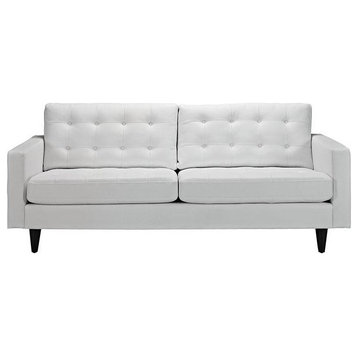 Peggy Bonded Leather Sofa, White