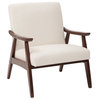 Home Square 2 Piece Linen Fabric Chair Set in Beige