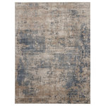 Nourison - Nourison Quarry 7'10" x 9'10" Blue Beige Modern Indoor Rug - This lush and elegant Quarry rug captures the visual excitement of abstract art. Its distressed style maximizes the textural appeal of the dense, power-loomed pile. Subtle yet statement-making in artful tones of mineralized beige and blue.