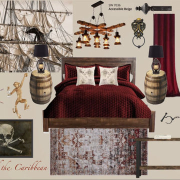 Pirates of the Caribbean themed bedroom