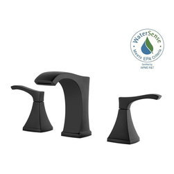 Venturi 8 in. Widespread 2-Handle Bathroom Faucet in Matte Black - Bathroom Sink Faucets