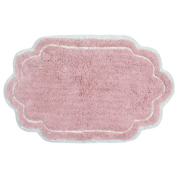 Allure Collection Absorbent Cotton Machine Washable Rug 21"x34", Pink
