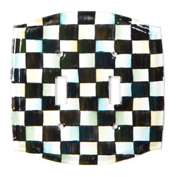 Courtly Check Switch Plate - Double Toggle | MacKenzie-Childs - Switch Plates And Outlet Covers