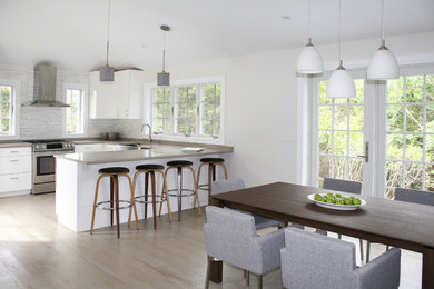 Inspiration for a transitional kitchen remodel in New York