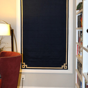 Roman Shades with Greek Key Trim