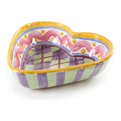 Piccadilly Heart Bowl - Large | MacKenzie-Childs - Dining Bowls
