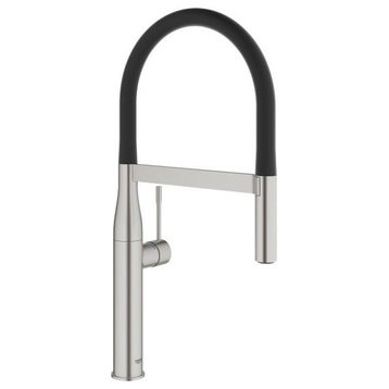 Grohe 30 295 Essence 1.75 GPM 1 Hole Pull Out Kitchen Faucet - SuperSteel