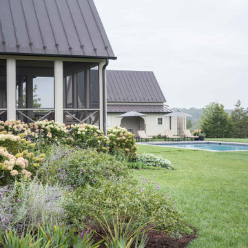 House, Pool and Pool House Layout and Planting