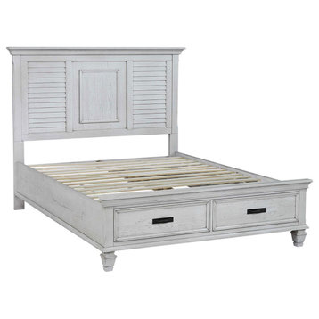 Franco Queen Storage Bed Antique White