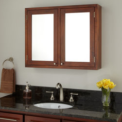 30" DOBA MAHOGANY MEDICINE CABINET - Bathroom Mirrors