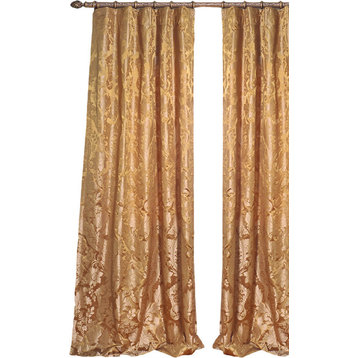 Deca Silk Curtains, Gold, 84x52