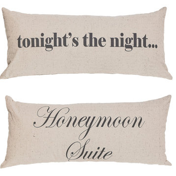 Honeymoon Anniversary Wedding Romantic Bedroom Quote Pillow