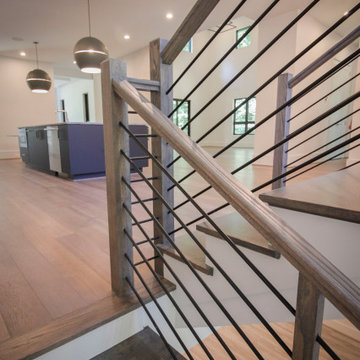 Project #79 | Minimalist Staircase with Black Horizontal Rods