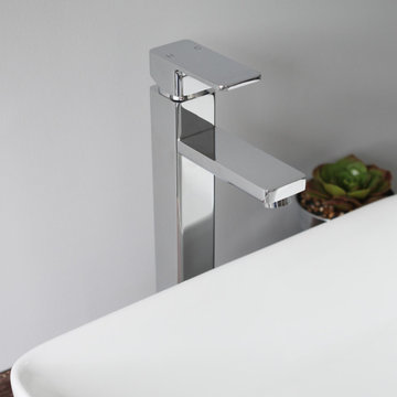 Single Handle Bathroom Faucet, Chrome Finish