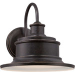 Quoizel - Quoizel SFD8409IB One Light Outdoor Wall Lantern Seaford Imperial Bronze - Take a stroll on the boardwalk with the Seaford outdoor collection. Available in Imperial Bronze and a Galvanized finish its recessed bulb and broad shade focuses the light where you need it most. The Seaford collection illuminates the exterior of your home in style.