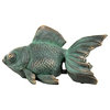 Butterfly Asian Koi Piped Spitter Statue