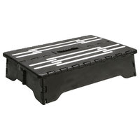 Portable Folding Riser Step - Reach Items with Ease - Gray and White