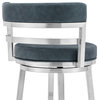 Madrid Swivel Stool, Blue, 26"