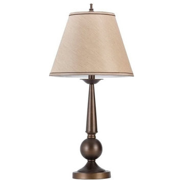 Coaster Traditional Metal Table Lamp with Cone Shade in Bronze