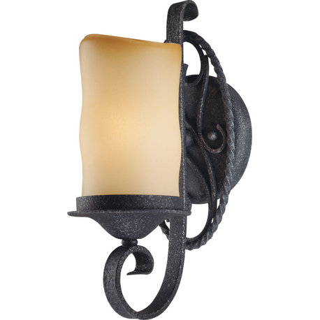 Volume Lighting V4581 Sevilla 1 Light 13" Tall Bathroom Sconce - Antique Iron