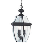 Generation Lighting Collection - Sea Gull Lighting 3-Light Outdoor Pendant, Black - Bulbs Included