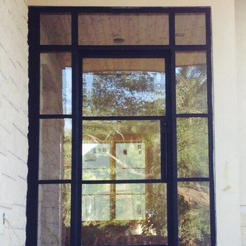Custom Narrow Profile Iron Front Doors