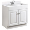 Wyndham 24-Inch Unassembled Bathroom Wood Vanity Without Top in White