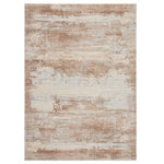 Nourison - Nourison Rustic Textures 5'3" x 7'3" Beige Modern Indoor Area Rug - This beautifully carved contemporary rug from the Rustic Textures Collection brings abstract beige and cream patterns together for a weathered, rustic d�cor feel that adds depth and texture to any space. High-low pile construction and subtly shifting colors are at home in urban and cabin settings alike.