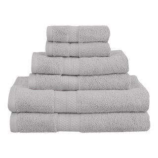 Solid Luxury Premium Cotton 800 GSM Highly Absorbent 6 Piece Bathroom Towel  Set, Forest Green by Blue Nile Mills