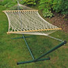 Cotton Rope Hammock and Stand Combination