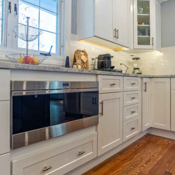 Navy Blue Island Kitchen